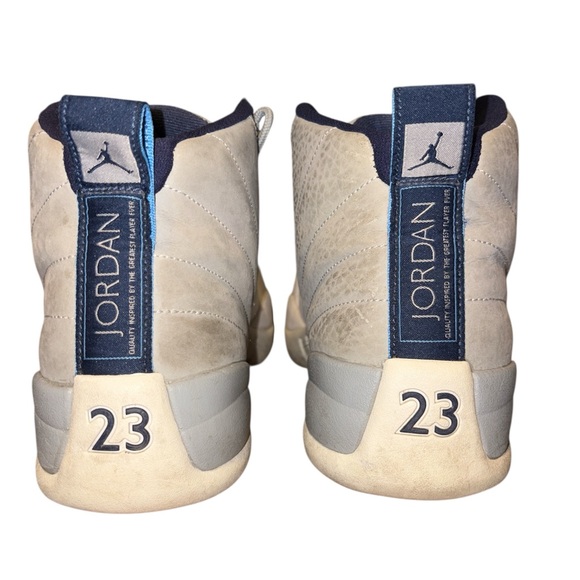 Air Jordan 12 Retro Grey University Blue High-Top Sneakers Shoes 12 - Picture 5 of 7